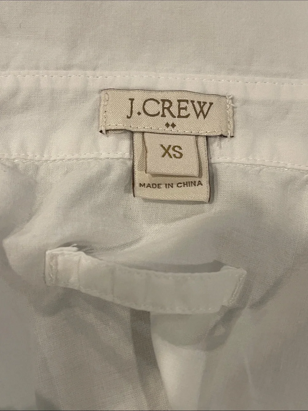 J.Crew Cotton Chambray Pocket Tunic White Button Up Shirt Size XS